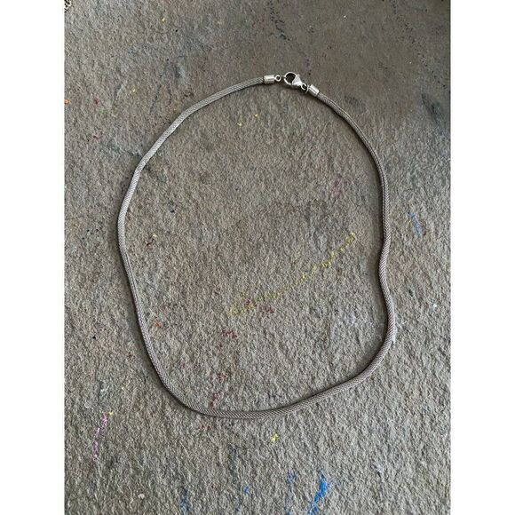 925 Collar Necklace Sterling Silver NG Rope Style Stamped - Picture 8 of 11